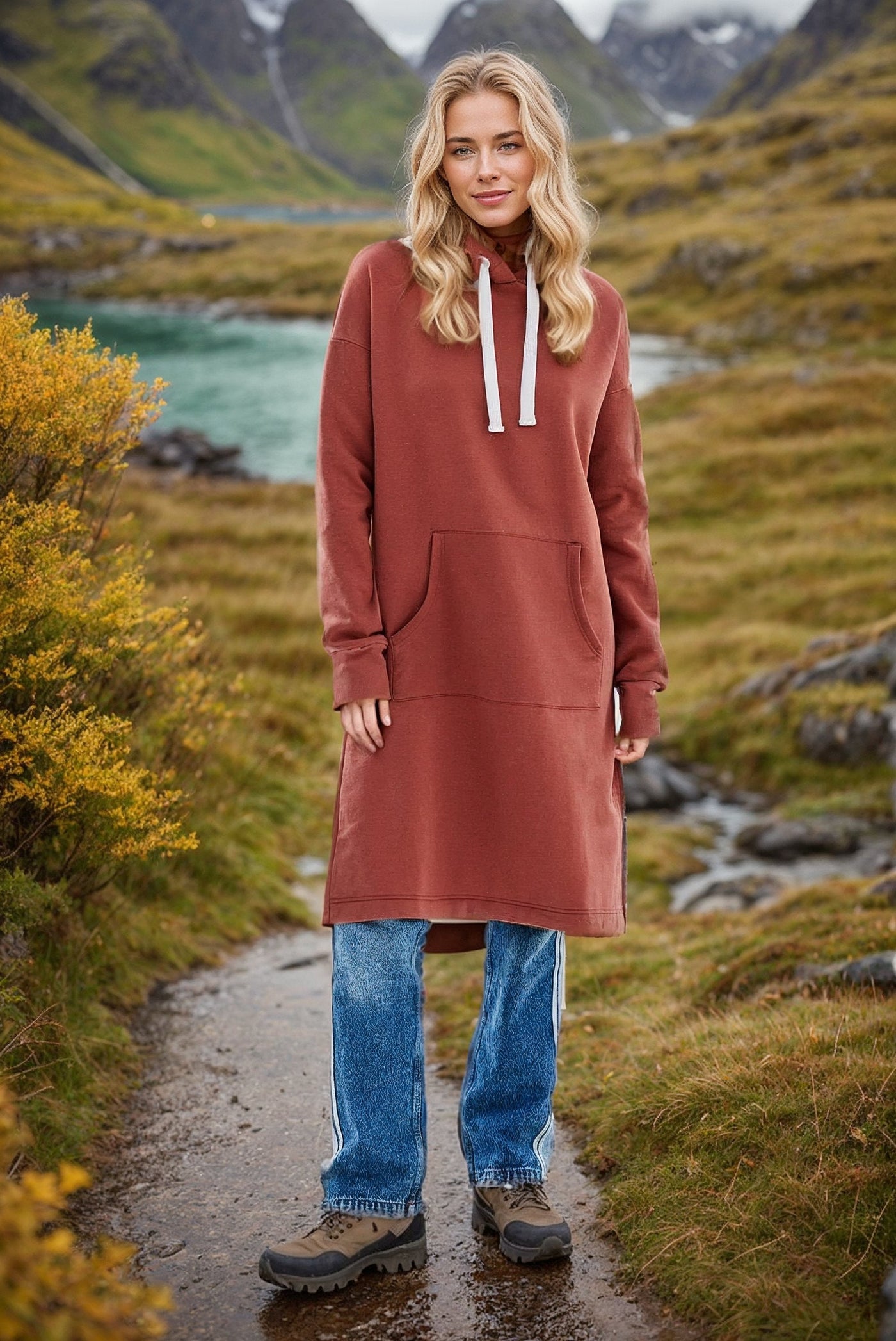 Bluza longline Desert Sands