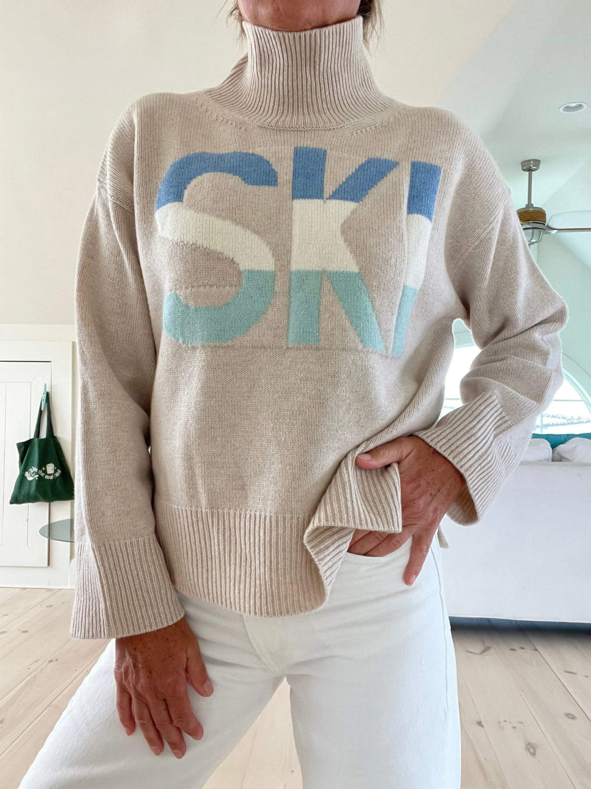 Sweter Narciarski z Kaszmiru Retro