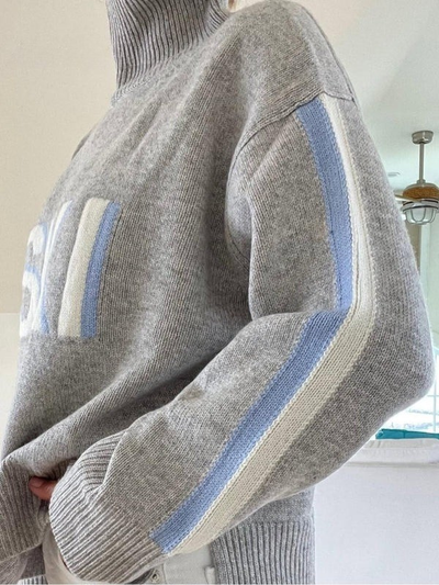 Sweter Narciarski z Kaszmiru Retro