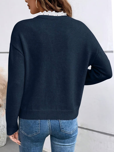 Kalina™ | Maelis – Sweter z koronkowym detalem