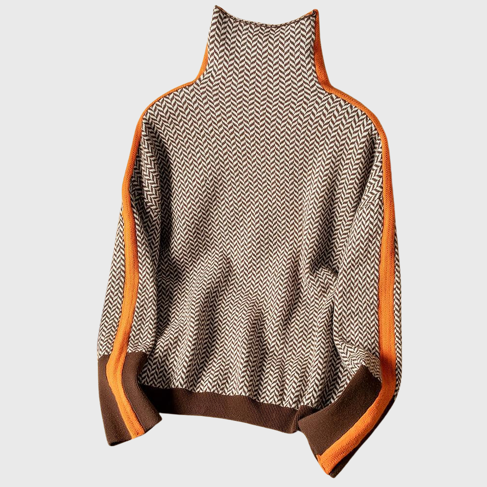 Sweter z wysokim kołnierzem