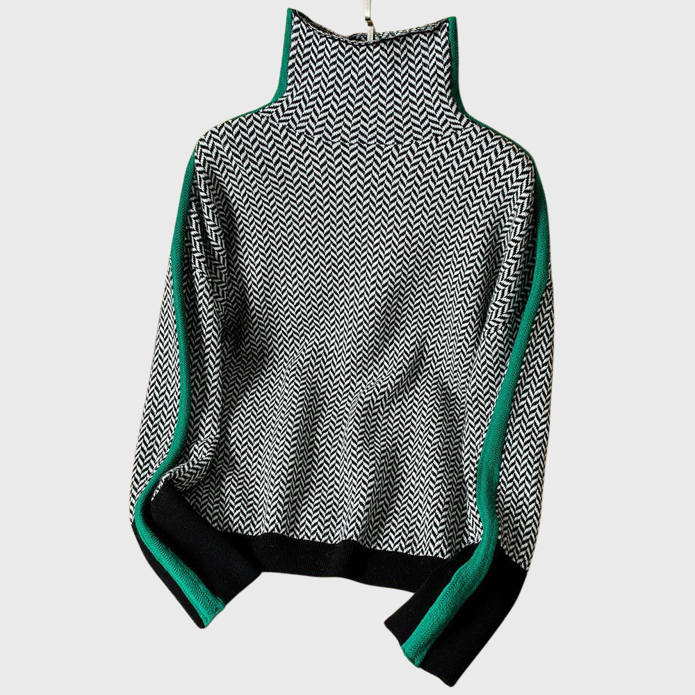 Sweter z wysokim kołnierzem